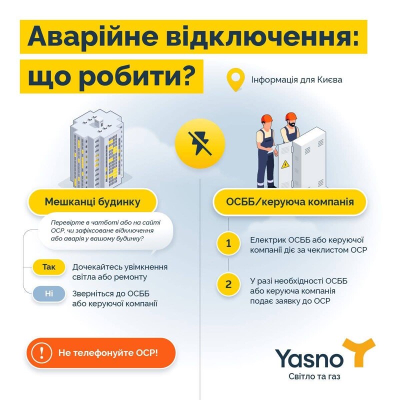 аварійне відключення Київ